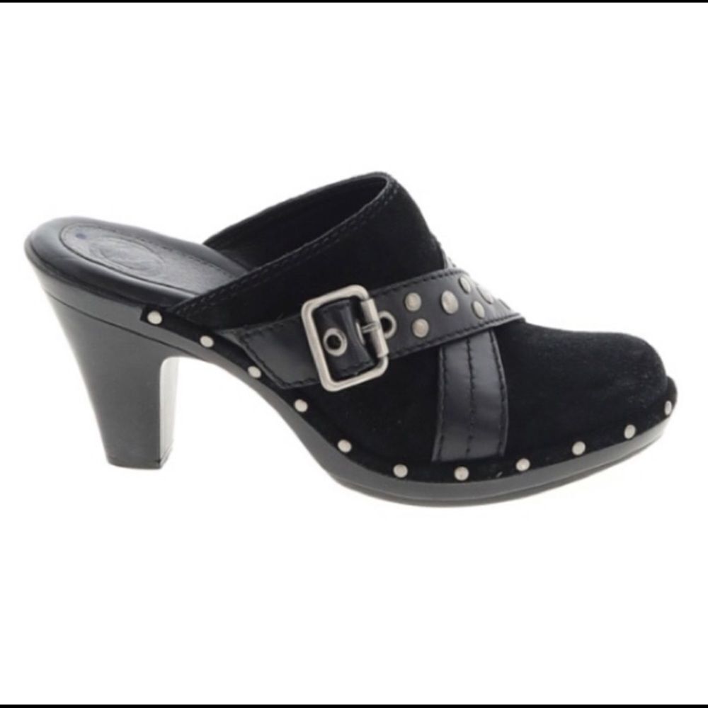 NURTURE black suede becca studded mules - Picture 1 of 10